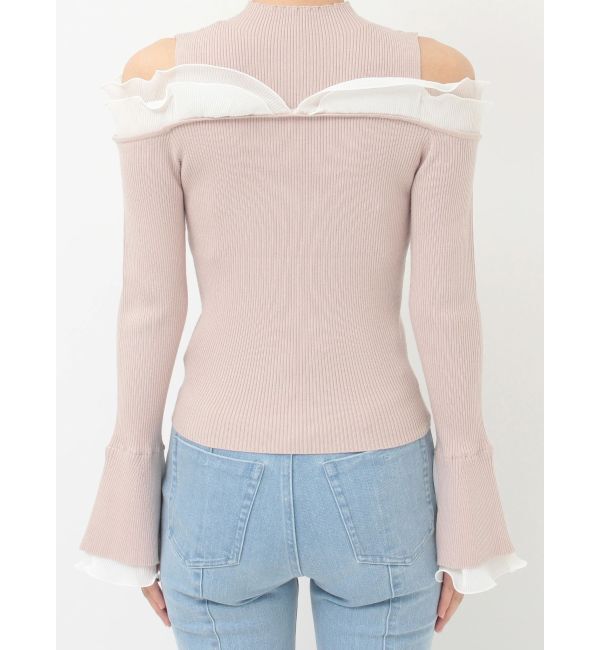 MERCURYDUO「プリーツフリル使いニット」|ニット・セーター|