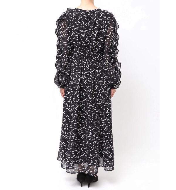 MERCURYDUO「ダブルラッフルバイカラーパイピングワンピース」|ワンピース|