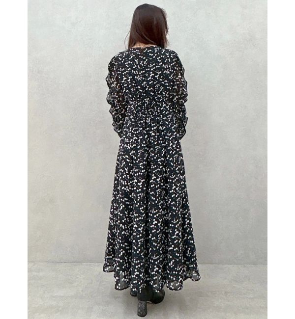 MERCURYDUO「ダブルラッフルバイカラーパイピングワンピース」|ワンピース|