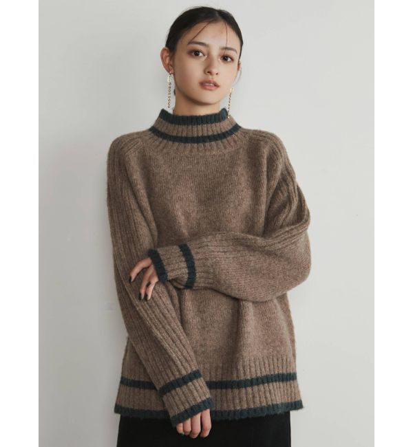 MURUA「【WEB限定 ITEM】バックスリットラインニットチュニック」|ニット・セーター|