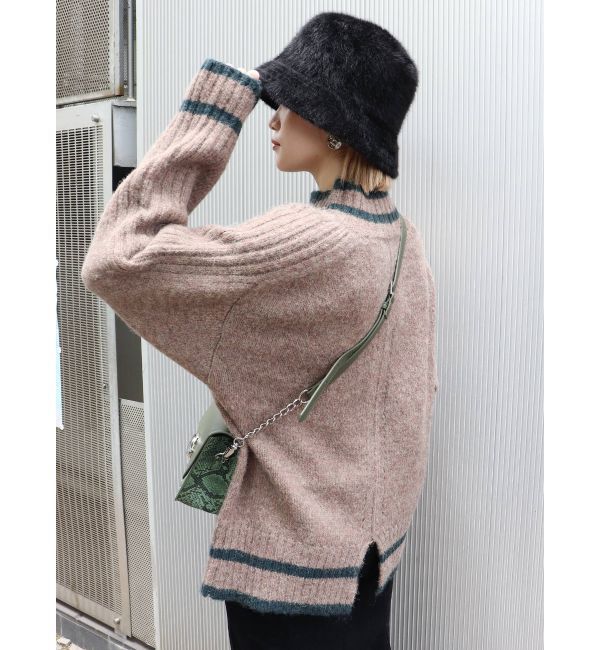 MURUA「【WEB限定 ITEM】バックスリットラインニットチュニック」|ニット・セーター|