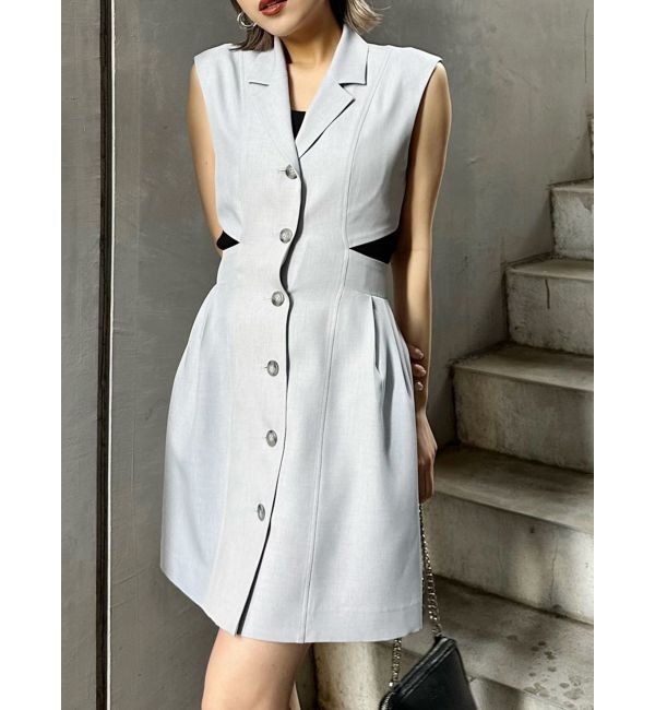 MURUA「ジャケットデザインミニワンピース」|ワンピース|アイスブルー