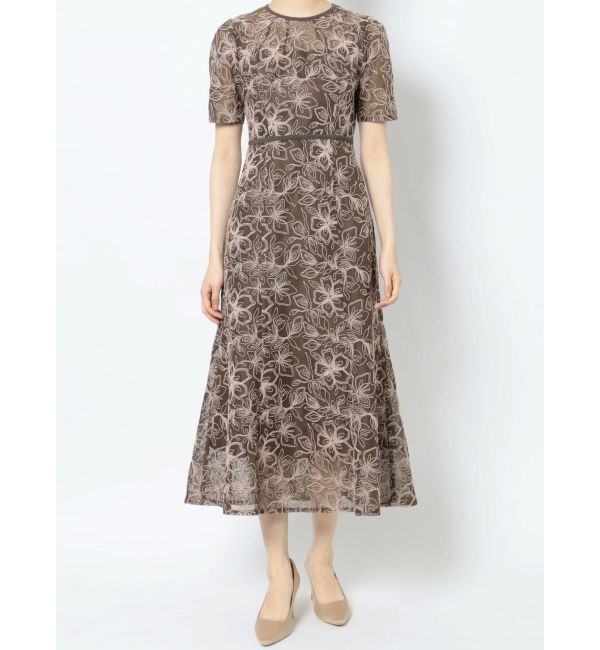 LAGUNAMOON「LADYコード刺繍メッシュワンピース」|ワンピース|