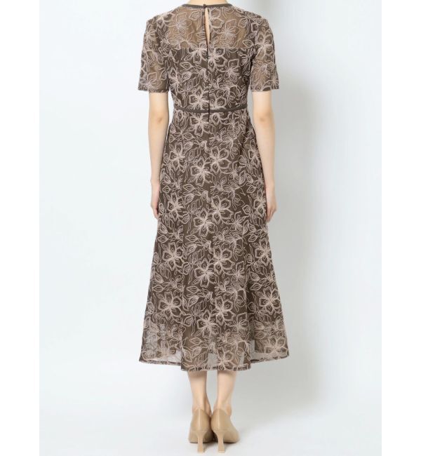 LAGUNAMOON「LADYコード刺繍メッシュワンピース」|ワンピース|