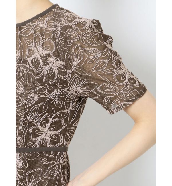 LAGUNAMOON「LADYコード刺繍メッシュワンピース」|ワンピース|