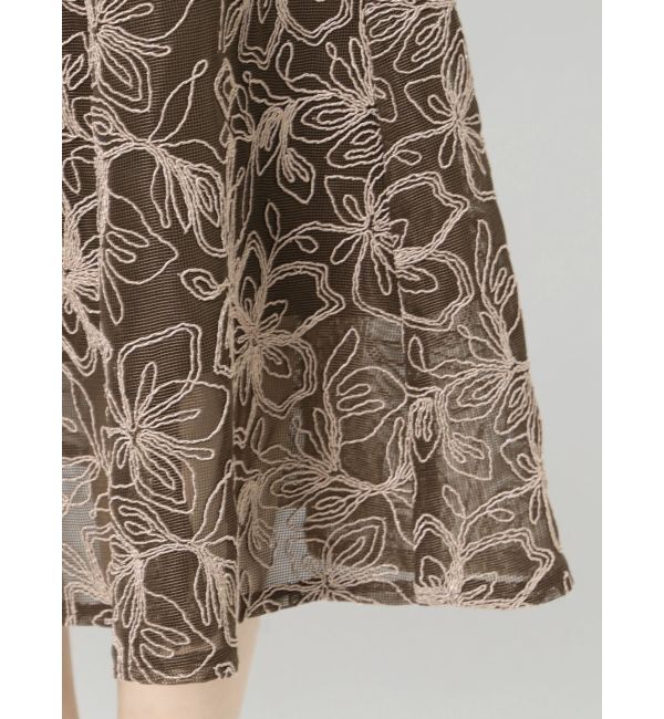 LAGUNAMOON「LADYコード刺繍メッシュワンピース」|ワンピース|