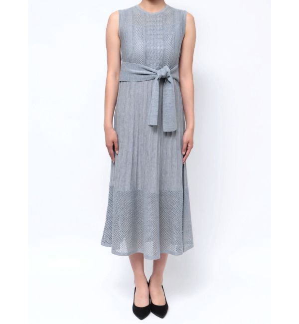 LAGUNAMOON「ストライプメッシュニットワンピース」|ワンピース|