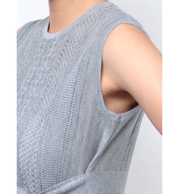 LAGUNAMOON「ストライプメッシュニットワンピース」|ワンピース|