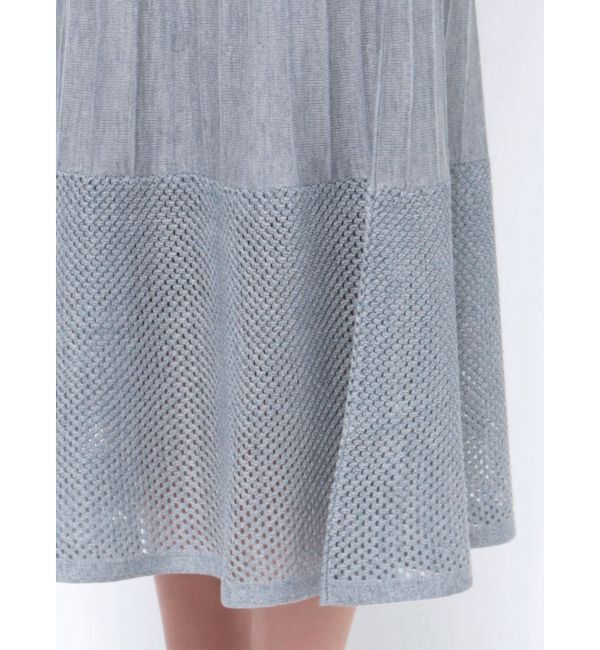 LAGUNAMOON「ストライプメッシュニットワンピース」|ワンピース|