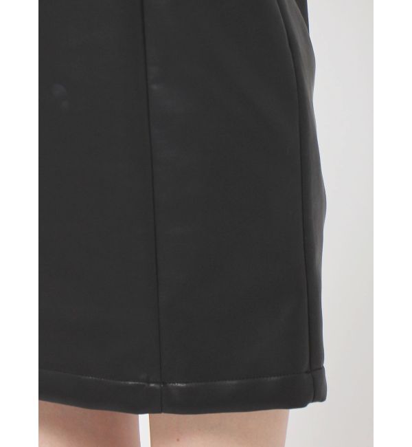 EVRIS「レザーライクミニワンピース」|ワンピース|