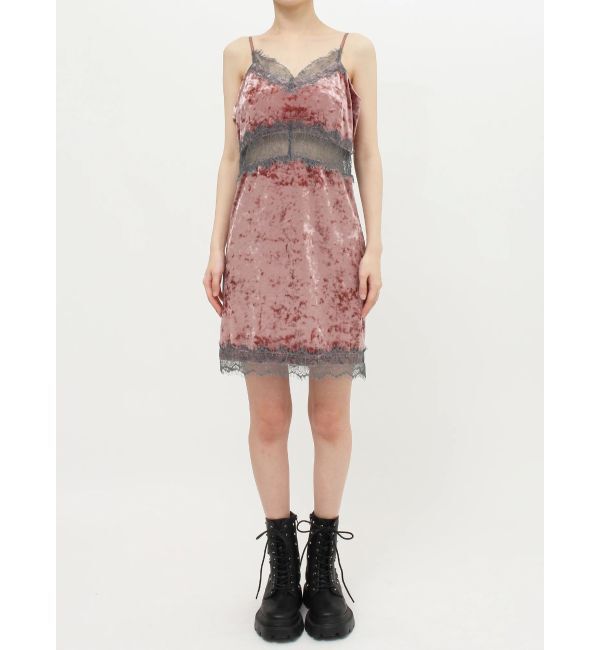 EVRIS「サマーベロアレースコンビミニワンピース」|ワンピース|