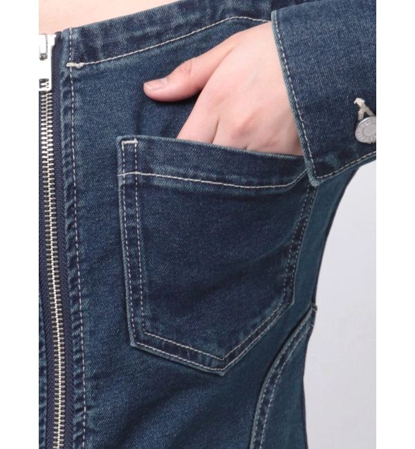 EVRIS「スクエアネックデニムミニワンピース」|ワンピース|