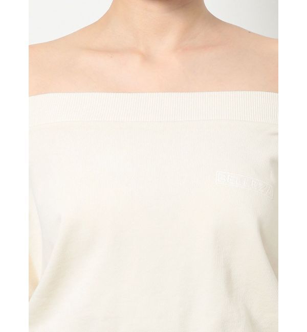 GYDA「アームギャザーピグメントオフショル ショートスウェットトップス」|Tシャツ・カットソー|