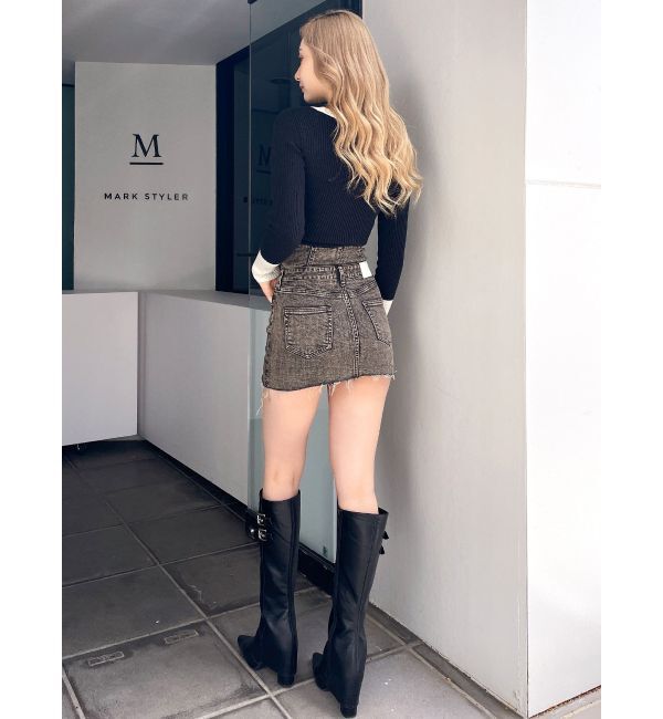 GYDA「GYGYバイカラーニットトップス」|ニット・セーター|