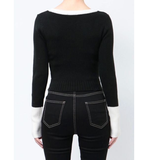 GYDA「GYGYバイカラーニットトップス」|ニット・セーター|