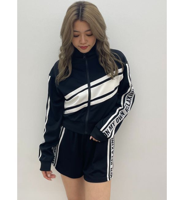 GYDA「RELAXING ON MY OWNロゴラインジャケット【SETUP着用可】」|ブルゾン・スタジャン|