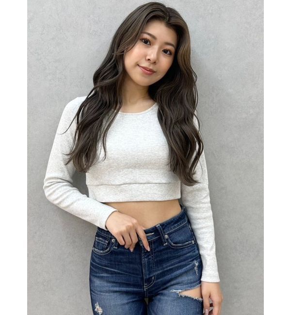 GYDA「カップ付きBACKレースアップテレコロンT」|Tシャツ・カットソー|