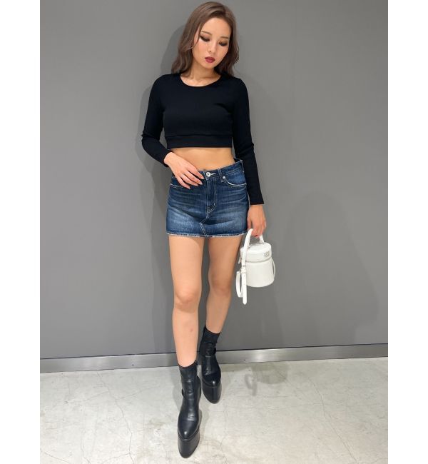 GYDA「カップ付きBACKレースアップテレコロンT」|Tシャツ・カットソー|