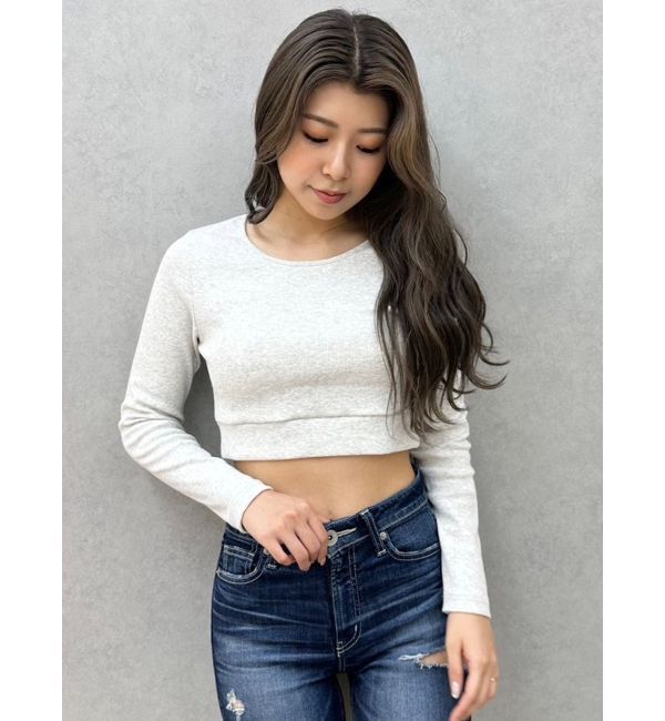 GYDA「カップ付きBACKレースアップテレコロンT」|Tシャツ・カットソー|