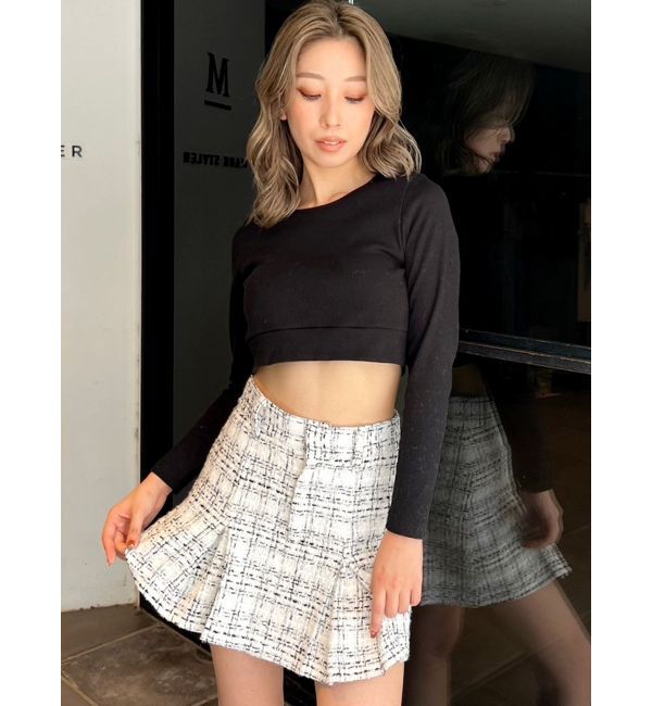 GYDA「カップ付きBACKレースアップテレコロンT」|Tシャツ・カットソー|