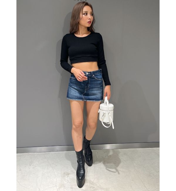 GYDA「カップ付きBACKレースアップテレコロンT」|Tシャツ・カットソー|