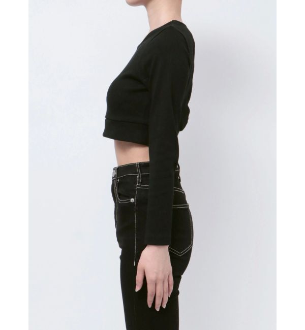 GYDA「カップ付きBACKレースアップテレコロンT」|Tシャツ・カットソー|