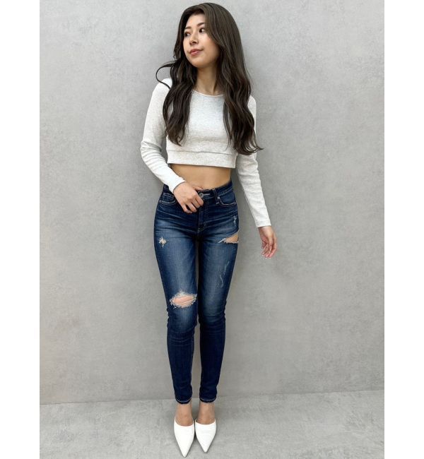 GYDA「カップ付きBACKレースアップテレコロンT」|Tシャツ・カットソー|