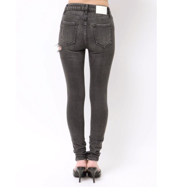 GYDA「ミドルウエストSIDE RIPPEDスキニーデニムパンツ」|デニム|