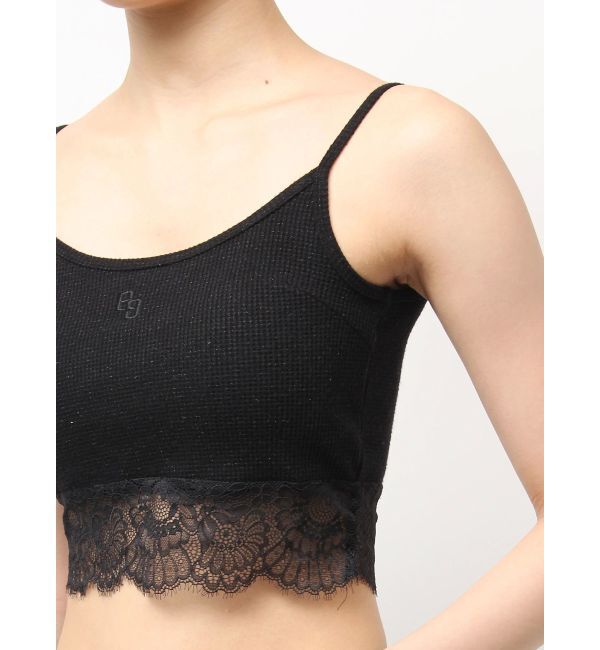 GYDA「GGラメワッフルレースビスチェ」|キャミソール|