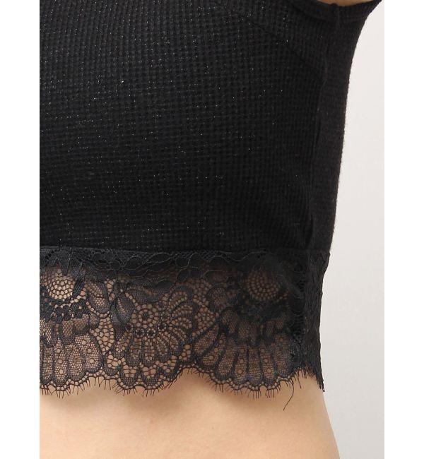GYDA「GGラメワッフルレースビスチェ」|キャミソール|
