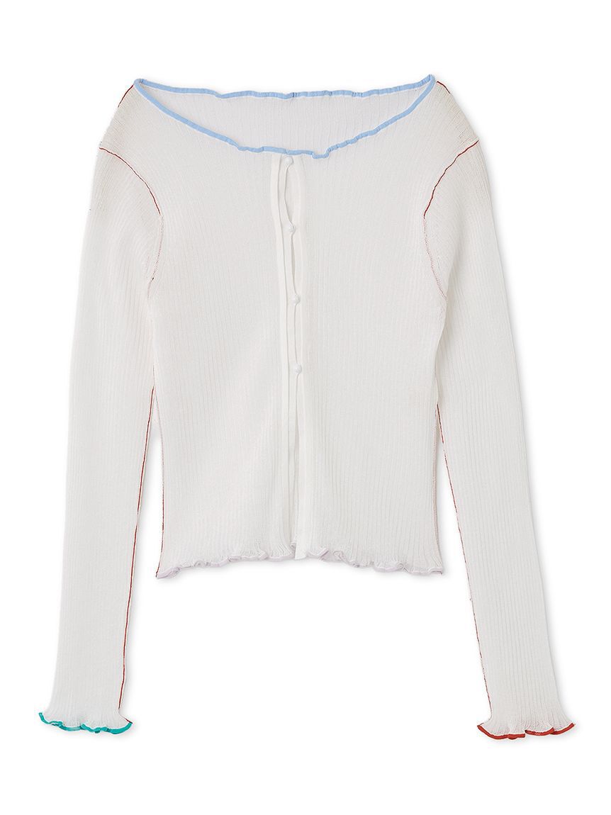 FURFUR「マルチカラートリムカーディガン」|カーディガン|