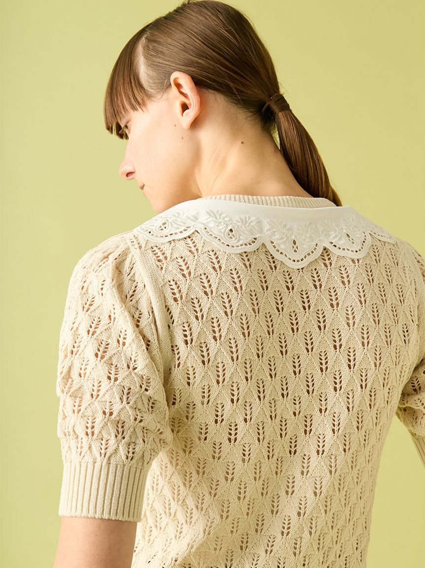 FURFUR「レースカラーカーディガン」|カーディガン|