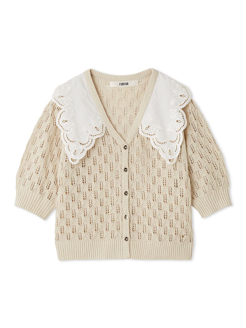 FURFUR「レースカラーカーディガン」|カーディガン|