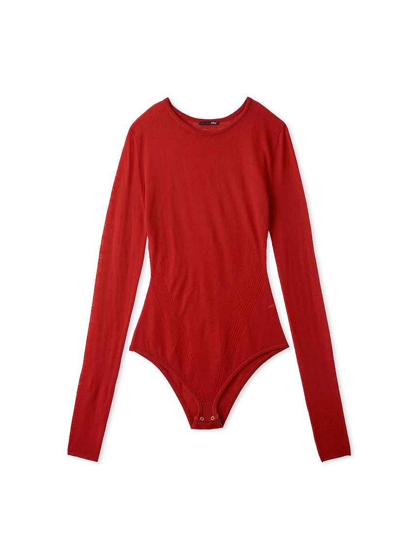 styling/「シアーニットボディースーツ」|プルオーバー|RED