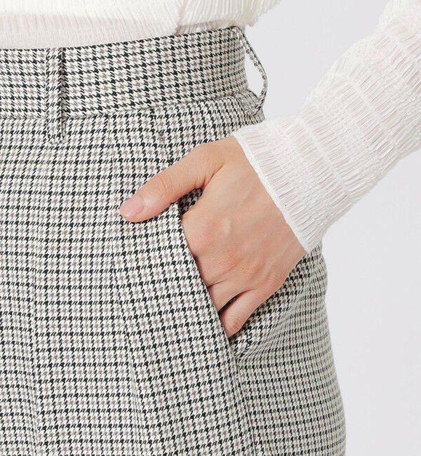  「ガンクラブチェックインタックテーパードパンツ」|スラックス|