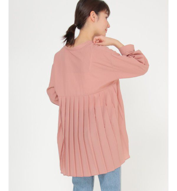 ikka「バックプリーツ7分チュニック」|シャツ・ブラウス|