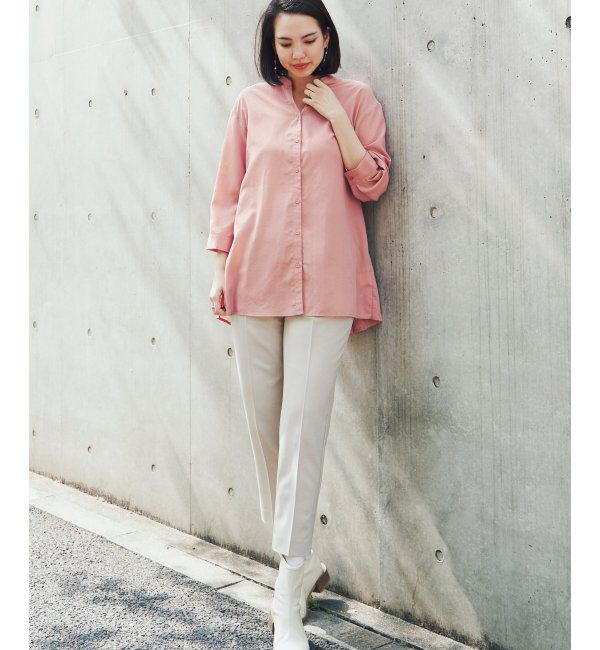 ikka「バックプリーツ7分チュニック」|シャツ・ブラウス|