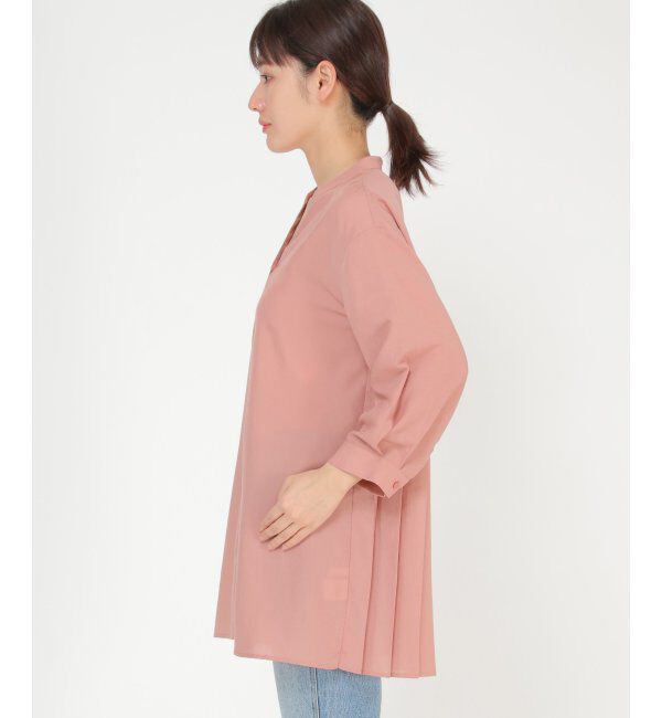 ikka「バックプリーツ7分チュニック」|シャツ・ブラウス|