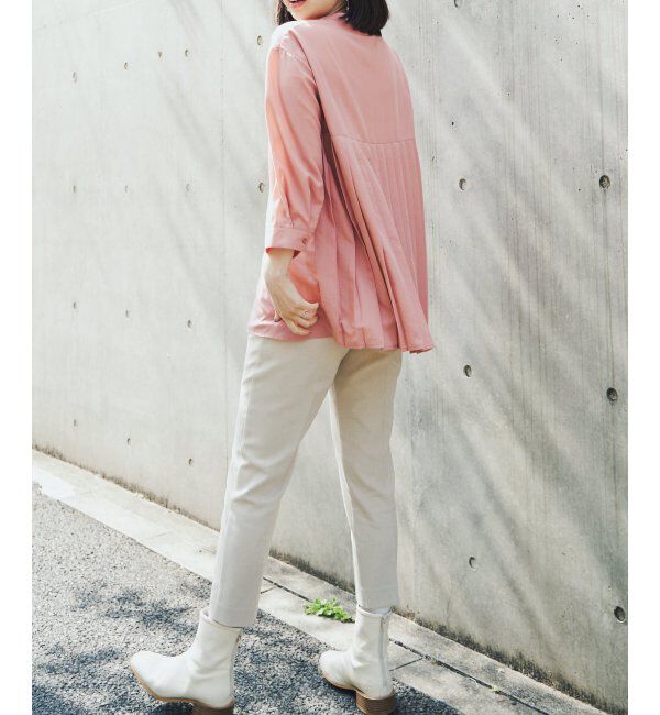 ikka「バックプリーツ7分チュニック」|シャツ・ブラウス|