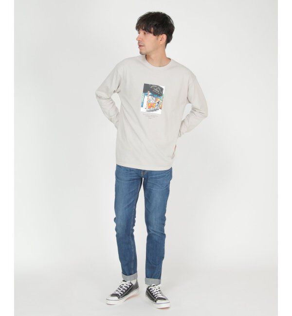 ikka「ペインティングプリントロンT」|Tシャツ・カットソー|