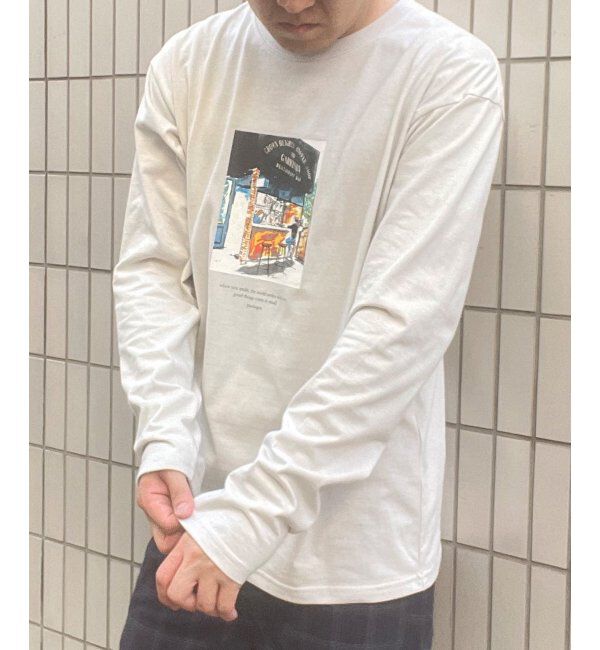 ikka「ペインティングプリントロンT」|Tシャツ・カットソー|
