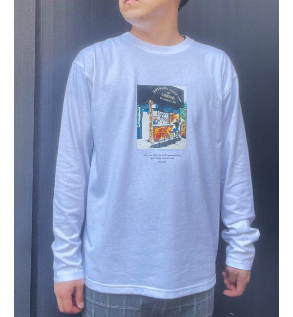 ikka「ペインティングプリントロンT」|Tシャツ・カットソー|