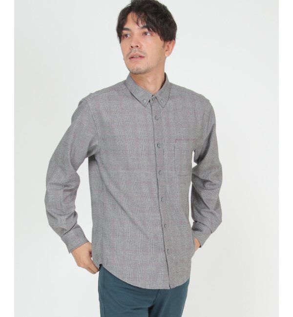 ikka「イージーケアフランネルチェックシャツ」|シャツ・ブラウス|グレイ