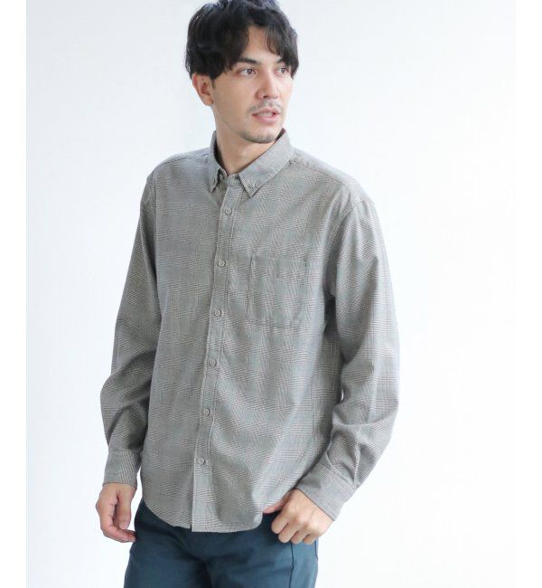 ikka「イージーケアフランネルチェックシャツ」|シャツ・ブラウス|ベージュ