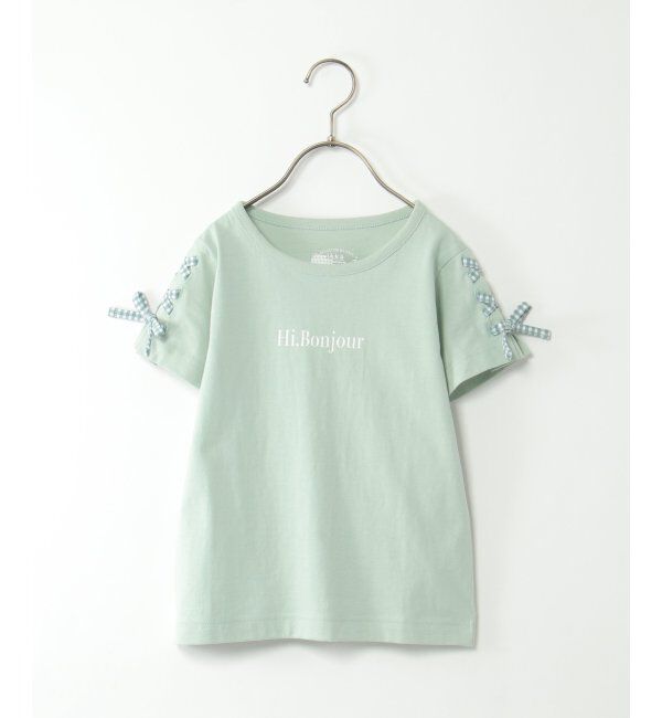 ikka kids「USAコットン タックレースアップTシャツ（120~160cm）」|Tシャツ・カットソー|