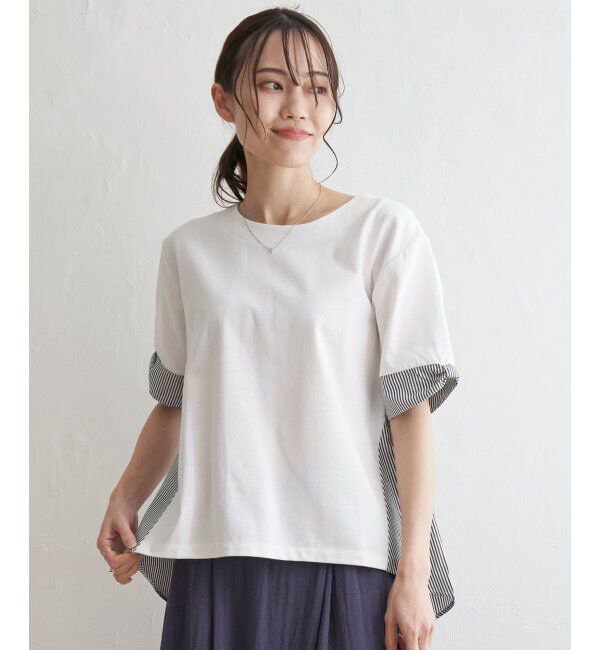 ikka「袖リボン切り替えプルオーバー」|その他|