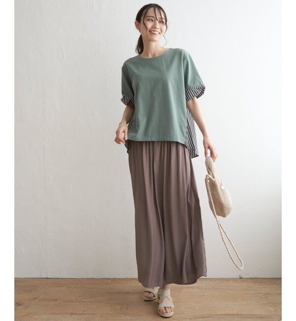 ikka「袖リボン切り替えプルオーバー」|その他|