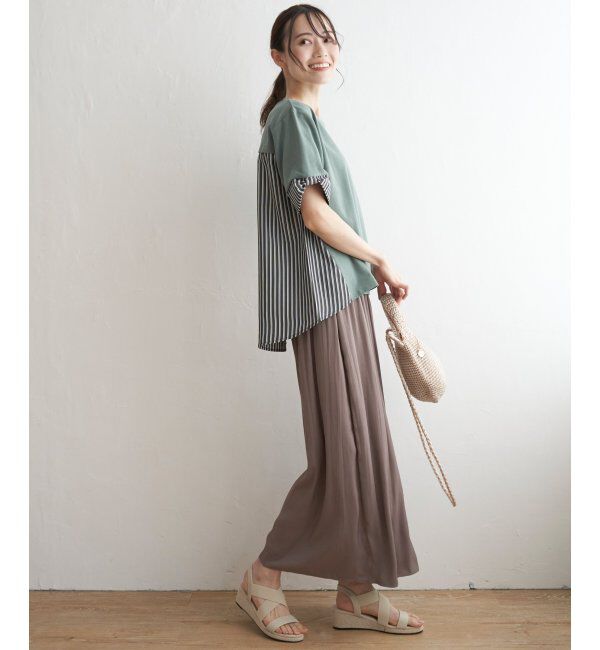 ikka「袖リボン切り替えプルオーバー」|その他|