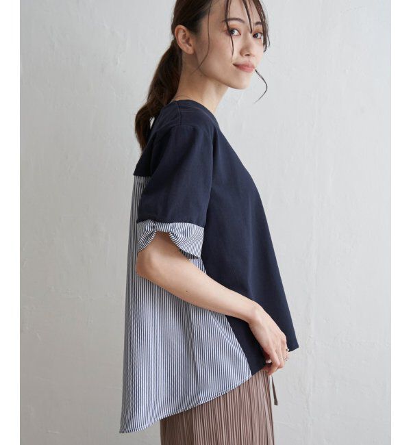 ikka「袖リボン切り替えプルオーバー」|その他|