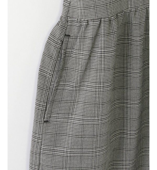 ikka kids「9分袖サイド切り替えチェックワンピース（120~160cm）」|スカート|